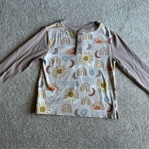 Play by Little Sleepies Desert Sunrise Henley Tee, Size 3T- GUC